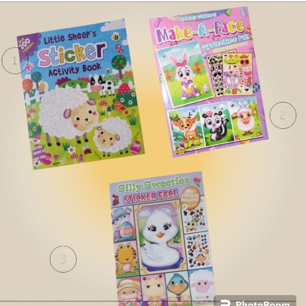 3 Preschool Easter Activity Books 375+ Stickers Create Kids Farm Animals learn